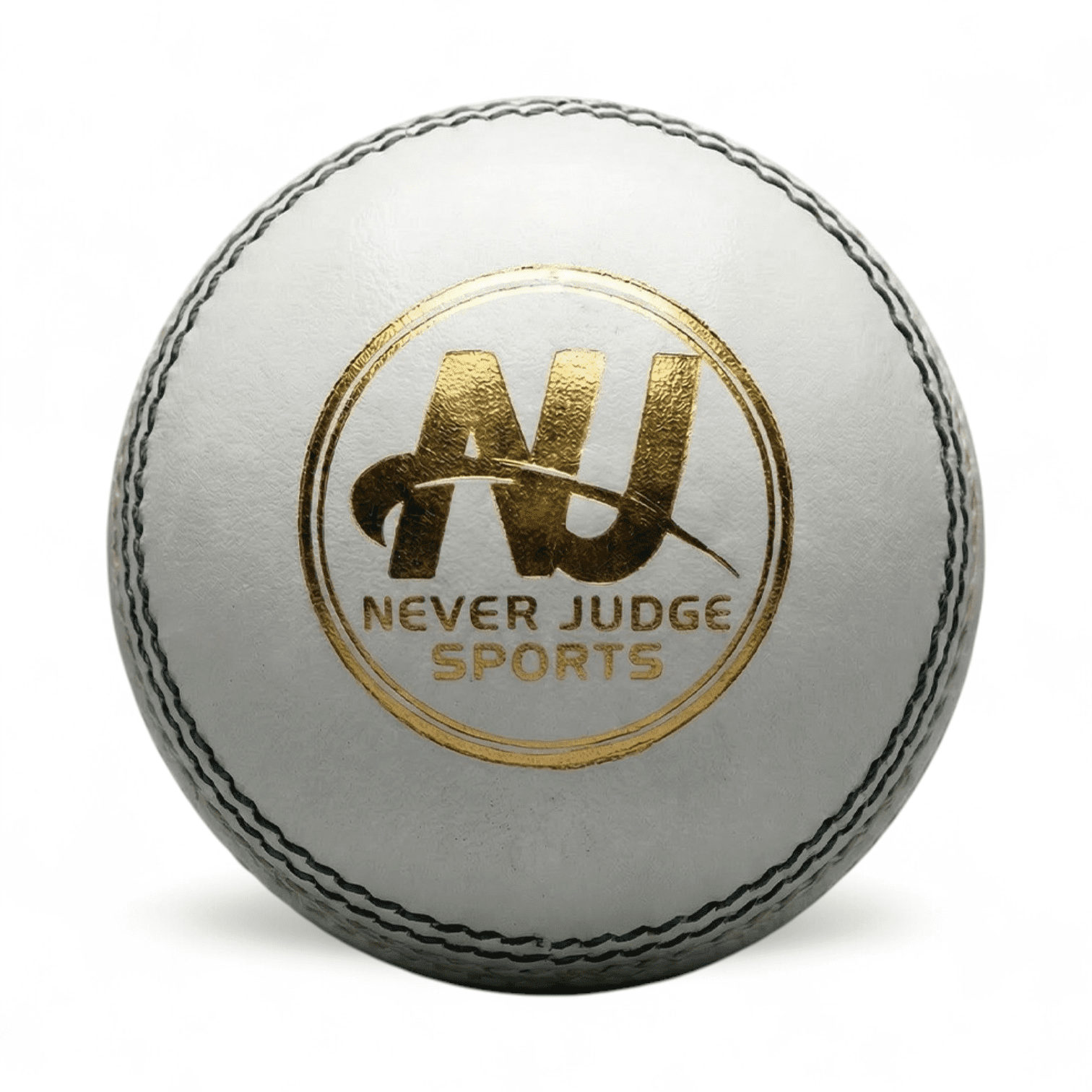 KIBI White Leather Ball Professional 4-Piece Cricket Tournament Match Ball