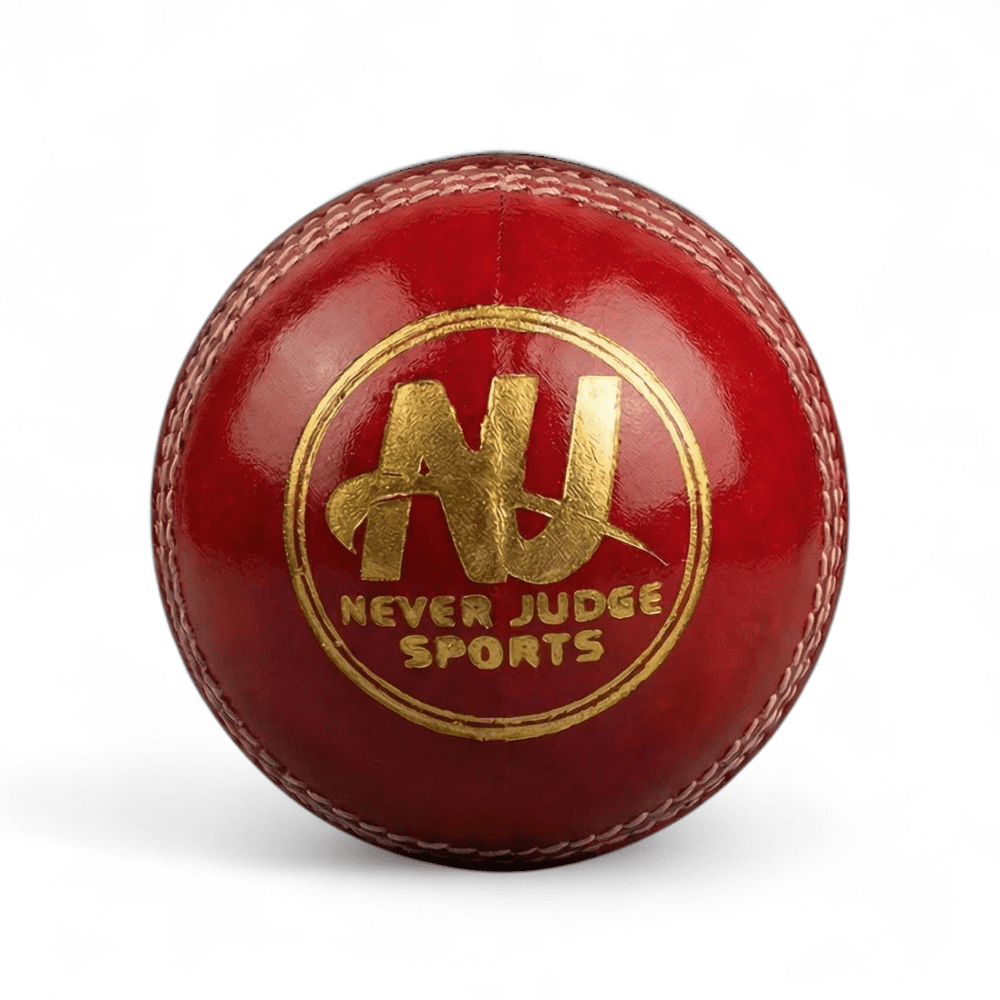 KIBI Red Leather Ball Professional 4-Piece Cricket Tournament Match Ball